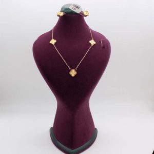 نیم ست گردنبند و گوشواره ونکلیف کد 8277/8278