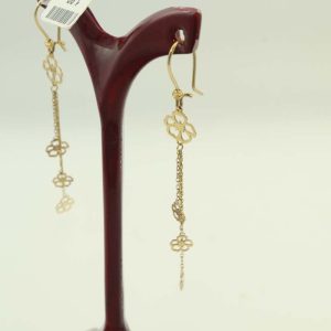 گوشواره آویز سه گل کد 8662