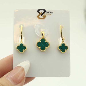 نیم ست ونکلیف سبز کد 8679