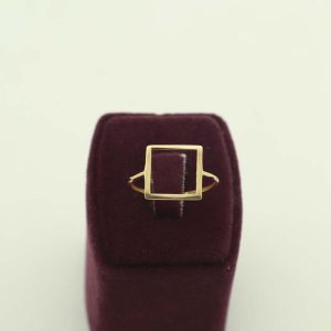 انگشتر مینیمال طرح مربع کد 9391