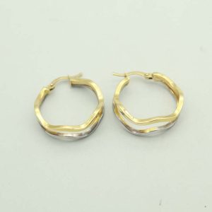 گوشواره حلقه ای موج دار کد 11168