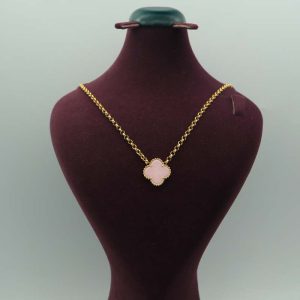 گردنبند ونکلیف همراه با زنجیر رولو کد 11392 (وزن سنگ کسر شده)
