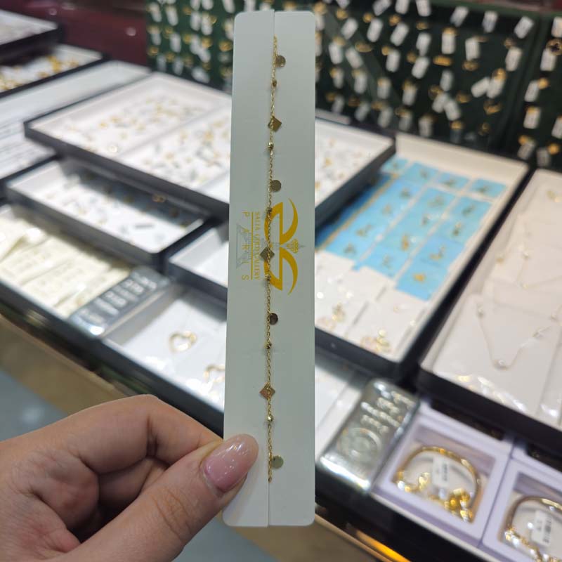 دستبند برگامو مربع و دایره گوی دار لوکس S11869 - تصویر 2