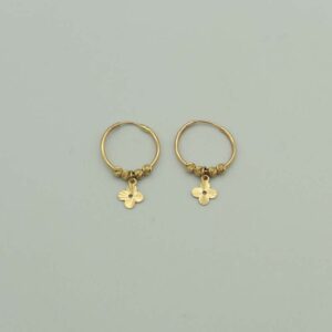 گوشواره حلقه ای گوی دار ونکلیف کد 11663